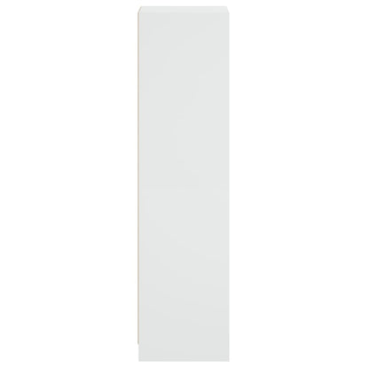 vidaXL Highboard with Glass Doors White 35x37x142 cm