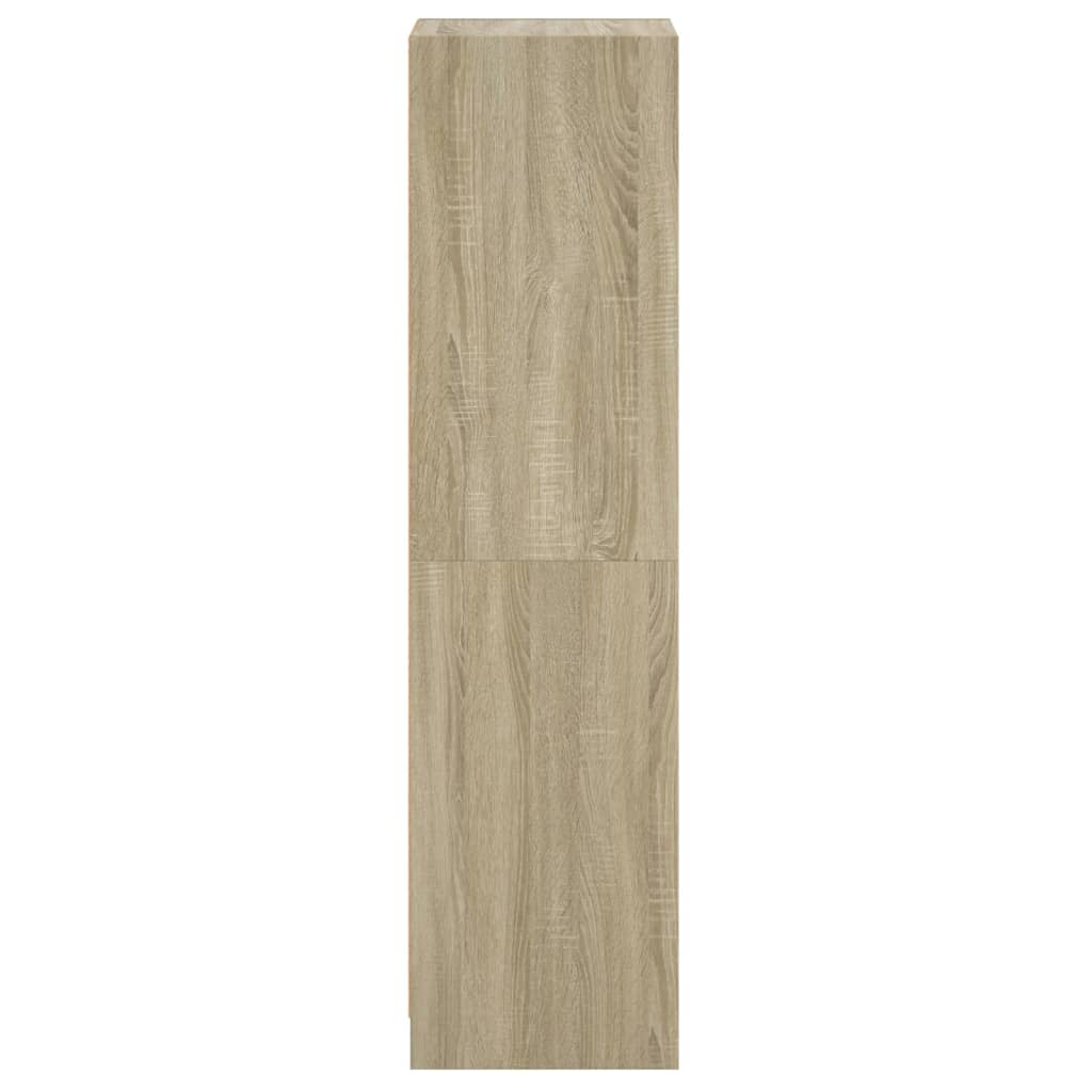 vidaXL Highboard with Glass Doors Sonoma Oak 35x37x142 cm