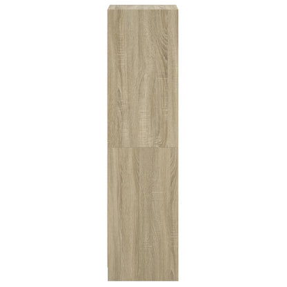 vidaXL Highboard with Glass Doors Sonoma Oak 35x37x142 cm