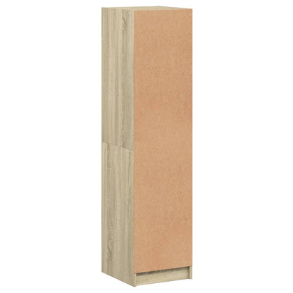 vidaXL Highboard with Glass Doors Sonoma Oak 35x37x142 cm