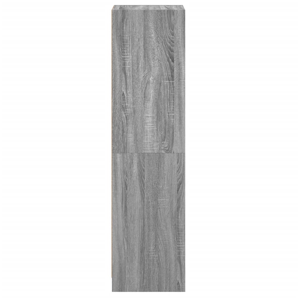 vidaXL Highboard with Glass Doors Grey Sonoma 35x37x142 cm
