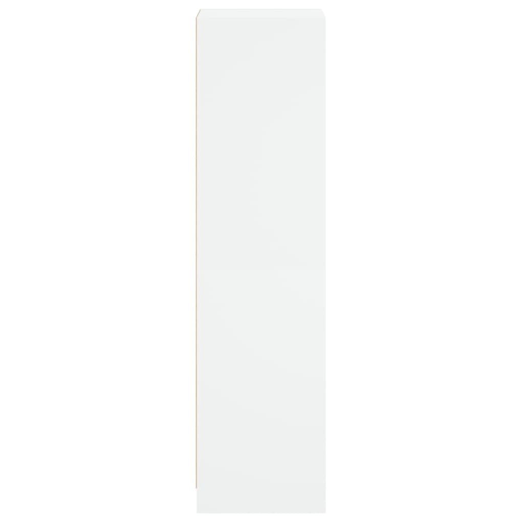 vidaXL Highboard with Glass Door White 35x37x142 cm