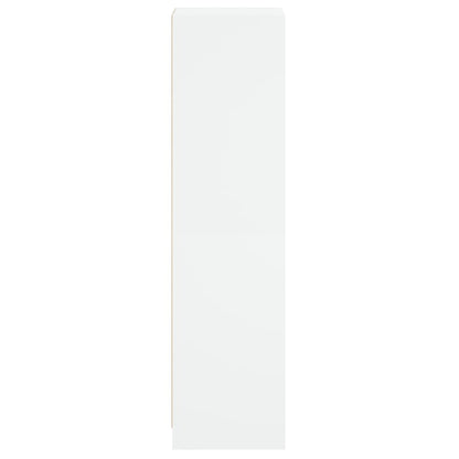 vidaXL Highboard with Glass Door White 35x37x142 cm