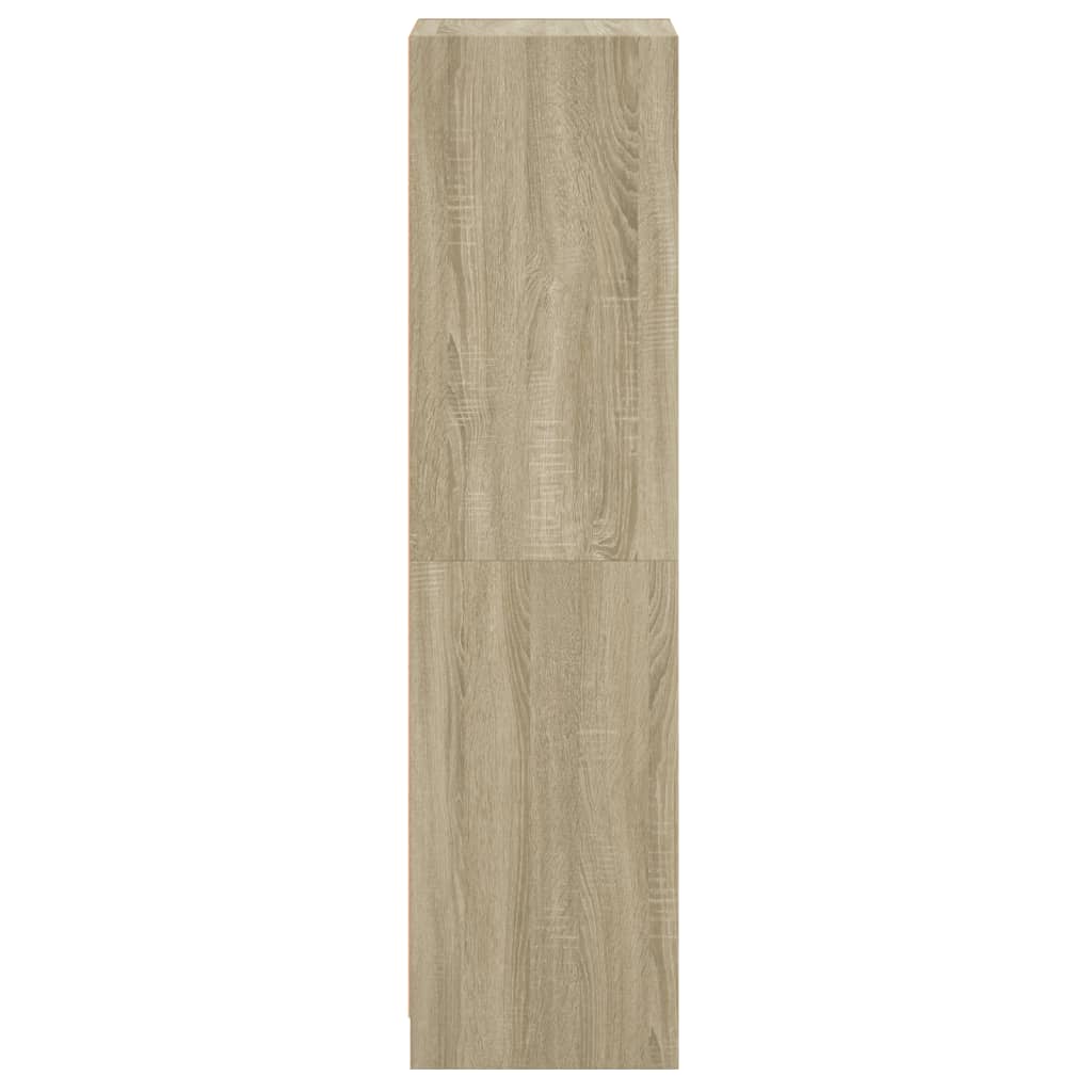 vidaXL Highboard with Glass Door Sonoma Oak 35x37x142 cm