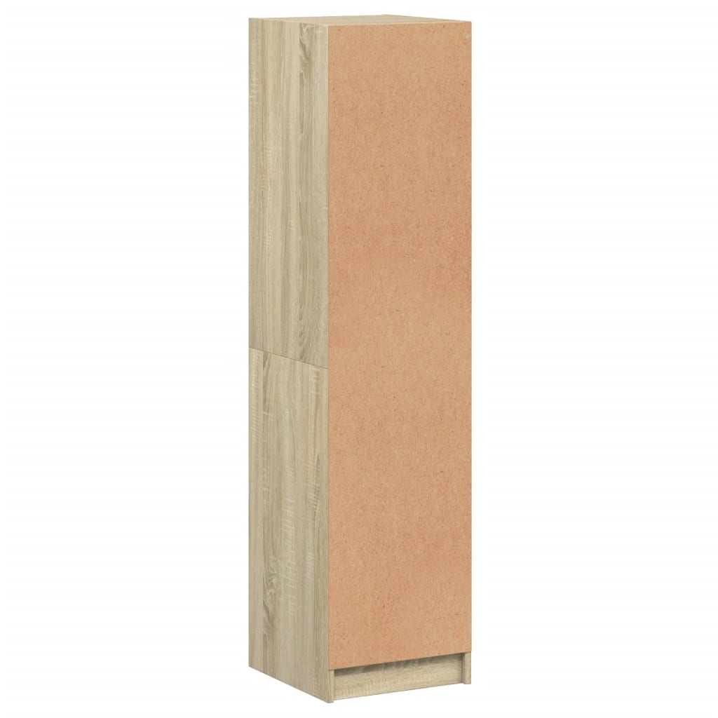 vidaXL Highboard with Glass Door Sonoma Oak 35x37x142 cm