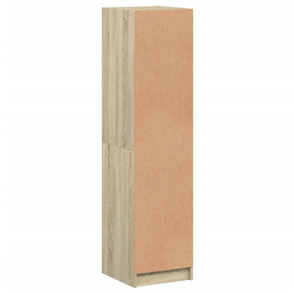 vidaXL Highboard with Glass Door Sonoma Oak 35x37x142 cm