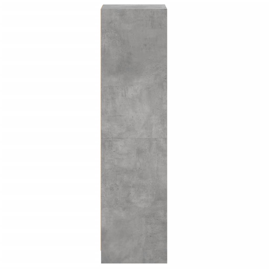 vidaXL Highboard with Glass Door Concrete Grey 35x37x142 cm