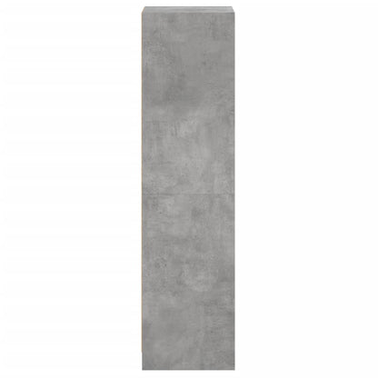 vidaXL Highboard with Glass Door Concrete Grey 35x37x142 cm