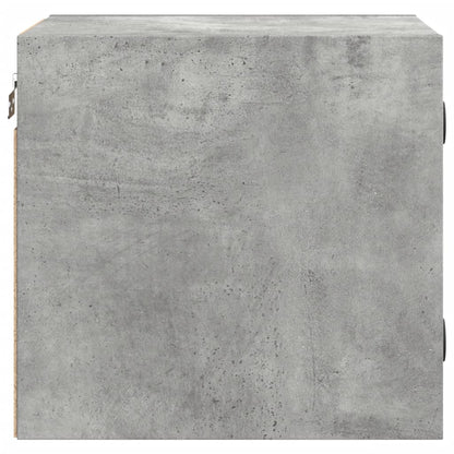 vidaXL Bedside Cabinets with Glass Doors 2 pcs Concrete Grey 35x37x35 cm