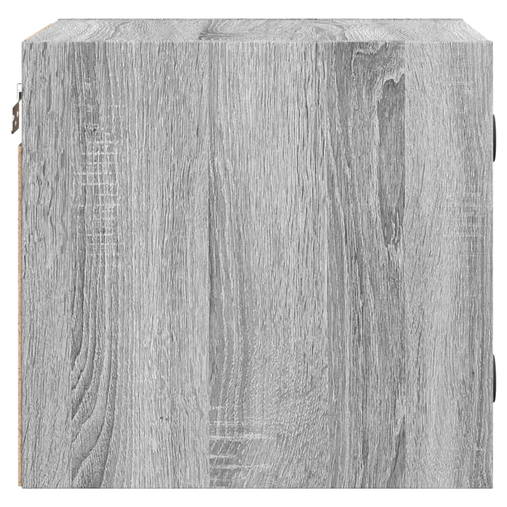 vidaXL Bedside Cabinet with Glass Door Grey Sonoma 35x37x35 cm