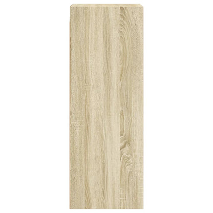 vidaXL Wall Cabinet with Glass Doors Sonoma Oak 35x37x100 cm