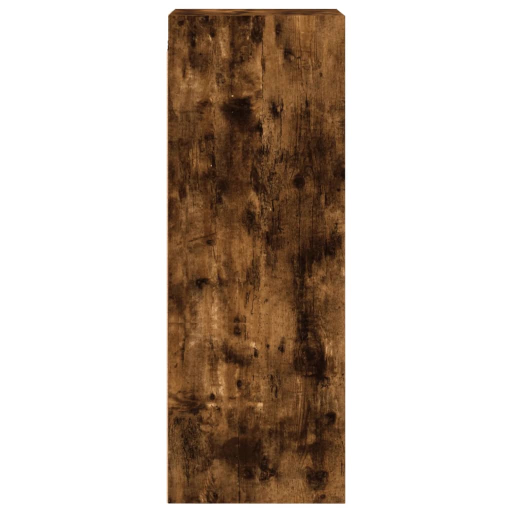 vidaXL Wall Cabinet | Smoked oak | Engineered wood, glass | 35x37x100 cm