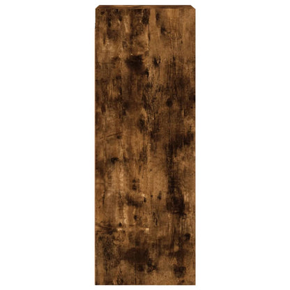 vidaXL Wall Cabinet | Smoked oak | Engineered wood, glass | 35x37x100 cm