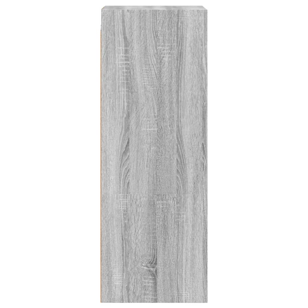 vidaXL Wall Cabinet with Glass Doors Grey Sonoma 35x37x100 cm