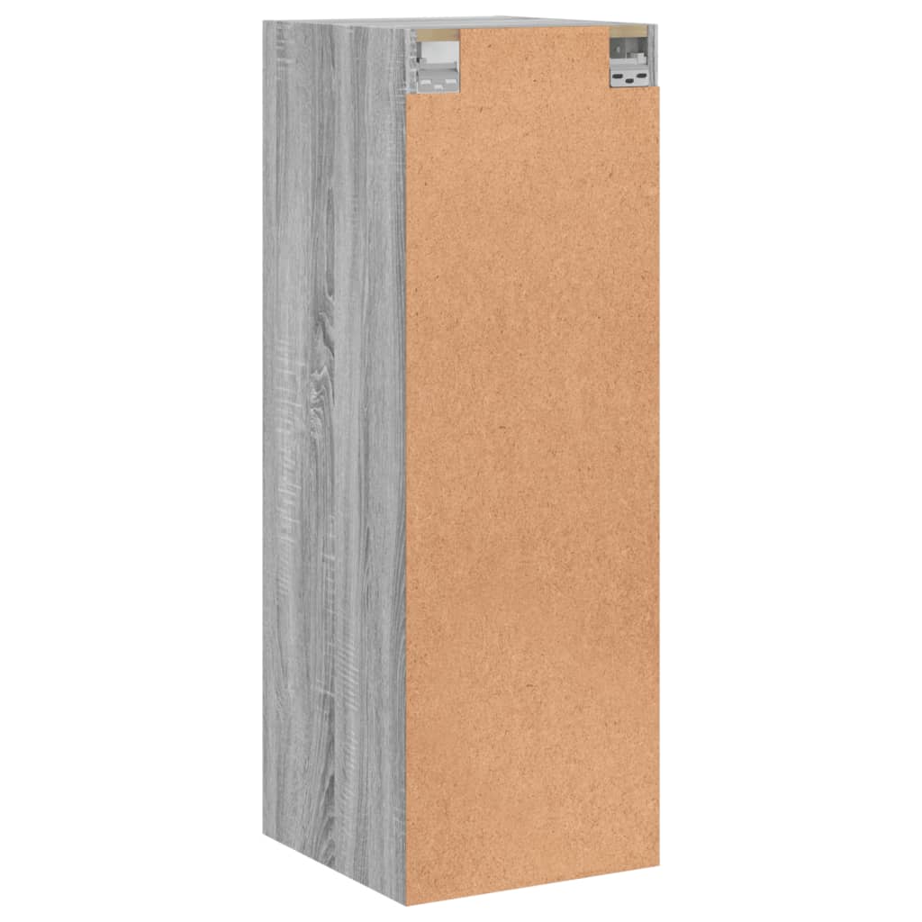 vidaXL Wall Cabinet with Glass Doors Grey Sonoma 35x37x100 cm