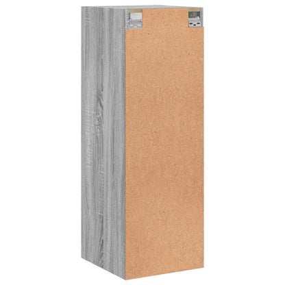 vidaXL Wall Cabinet with Glass Doors Grey Sonoma 35x37x100 cm