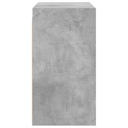 vidaXL Wall Cabinet with Glass Doors Concrete Grey 68x37x68,5 cm