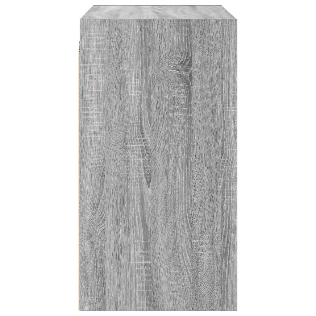 vidaXL Wall Cabinet with Glass Doors Grey Sonoma 68x37x68.5 cm