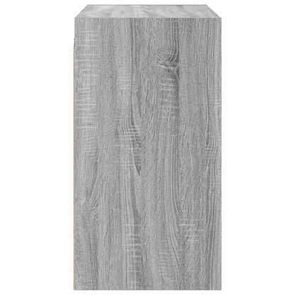 vidaXL Wall Cabinet with Glass Doors Grey Sonoma 68x37x68.5 cm