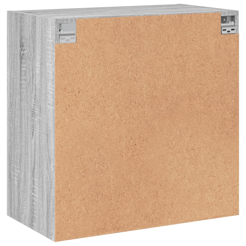 vidaXL Wall Cabinet with Glass Doors Grey Sonoma 68x37x68.5 cm