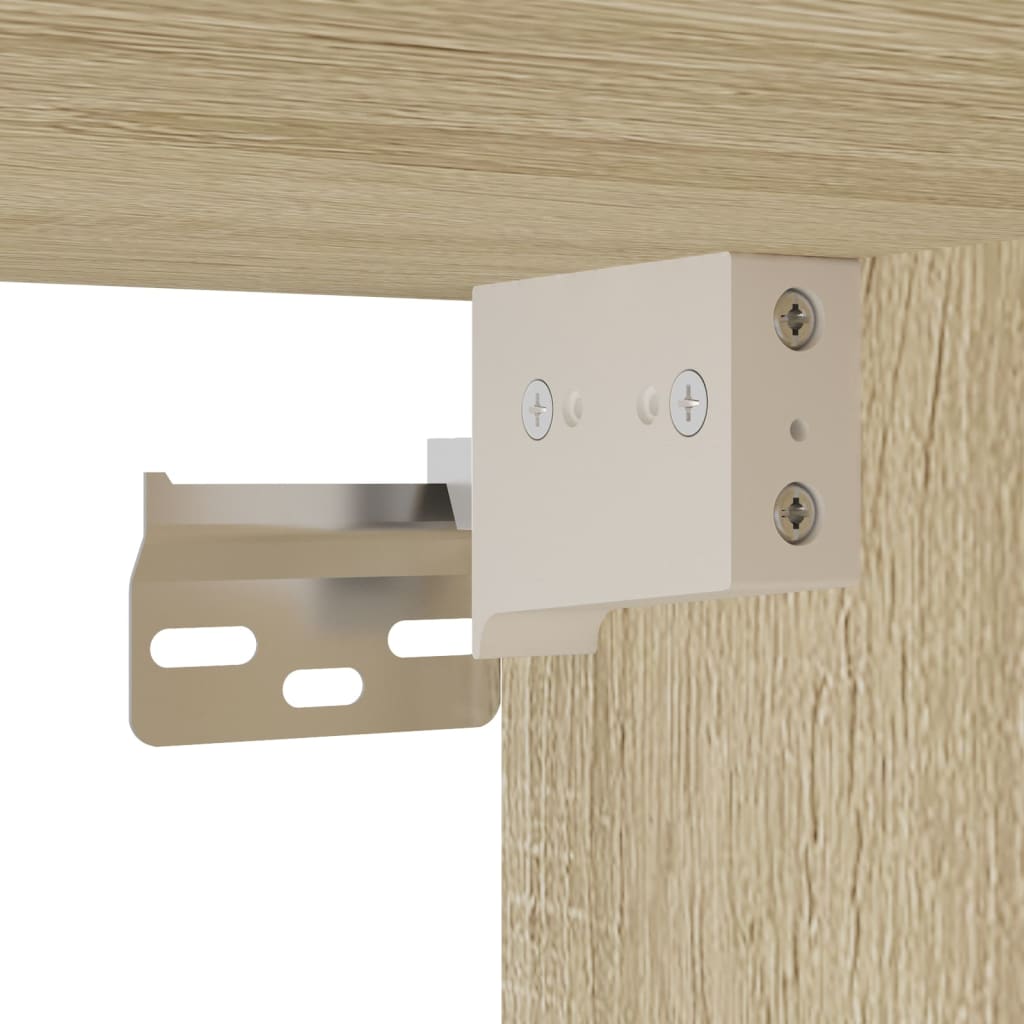 vidaXL Wall Cabinets with Glass Doors 2 pcs Sonoma Oak 68.5x37x35 cm