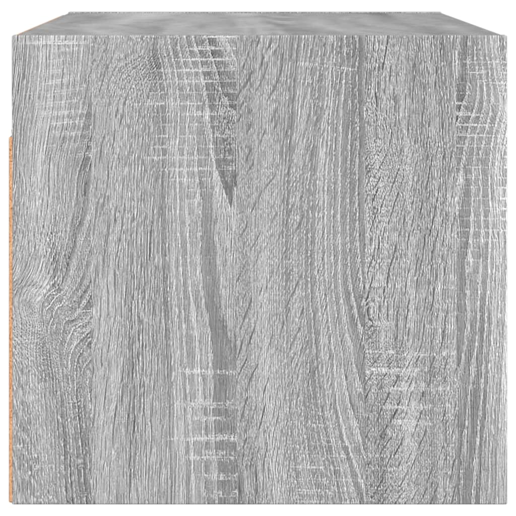 vidaXL Wall Cabinets with Glass Doors 2 pcs Grey Sonoma 68.5x37x35 cm