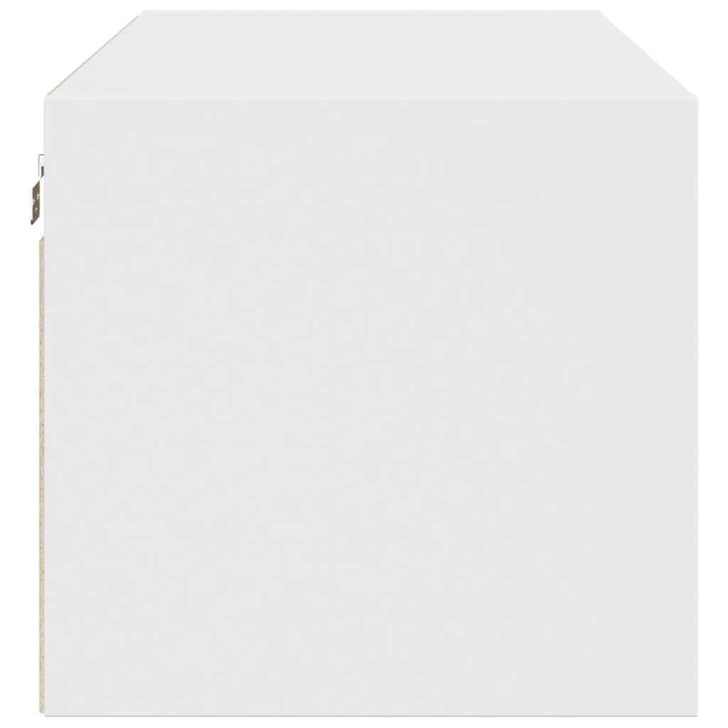 vidaXL Wall Cabinet with Glass Doors White 102x37x35 cm