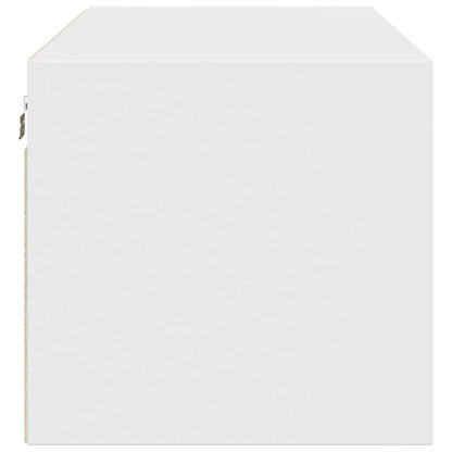 vidaXL Wall Cabinet with Glass Doors White 102x37x35 cm