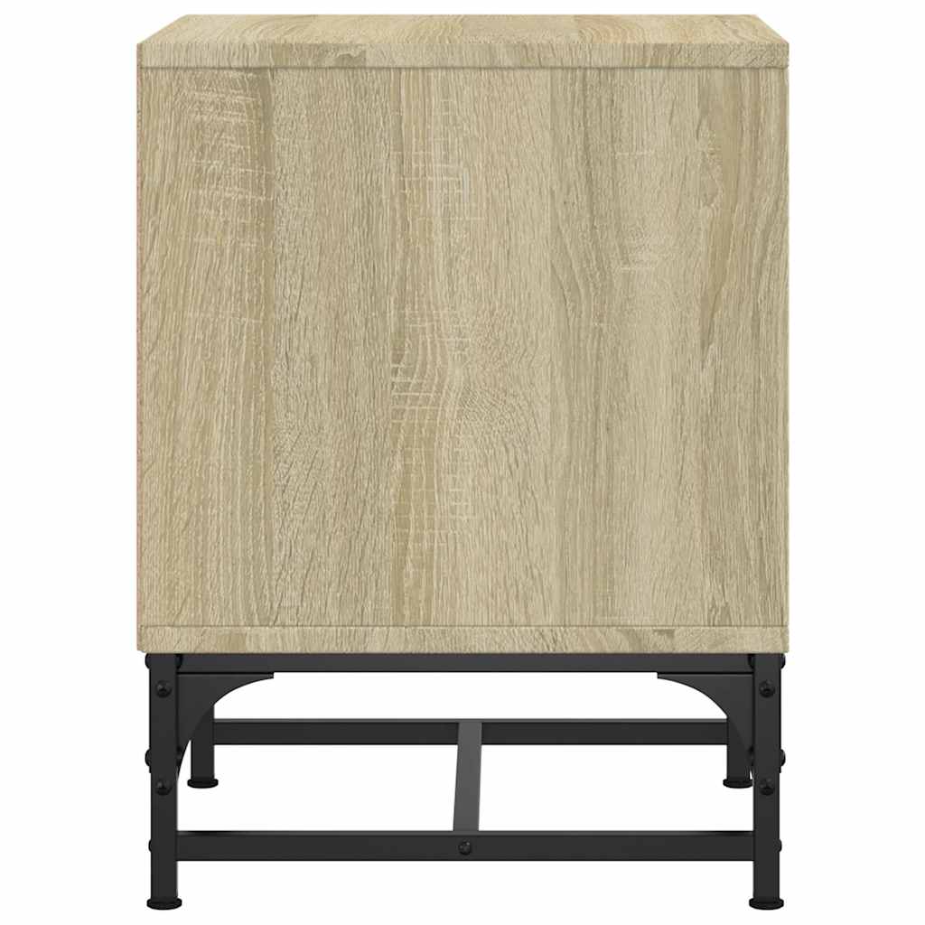vidaXL Bedside Cabinets with Glass Doors 2 pcs Sonoma Oak 35x37x50 cm