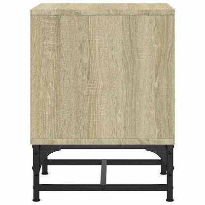 vidaXL Bedside Cabinets with Glass Doors 2 pcs Sonoma Oak 35x37x50 cm