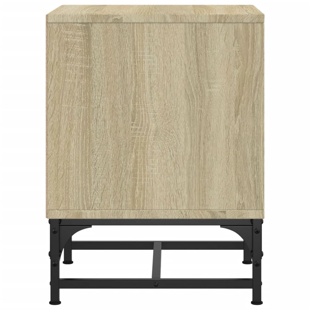 vidaXL Bedside Cabinets with Glass Doors 2 pcs Sonoma Oak 35x37x50 cm