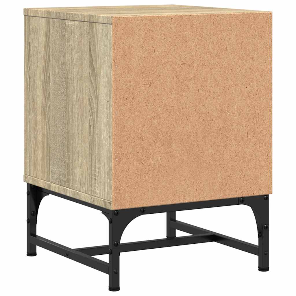 vidaXL Bedside Cabinets with Glass Doors 2 pcs Sonoma Oak 35x37x50 cm