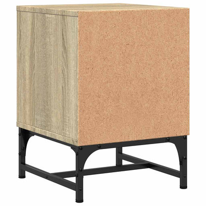 vidaXL Bedside Cabinets with Glass Doors 2 pcs Sonoma Oak 35x37x50 cm