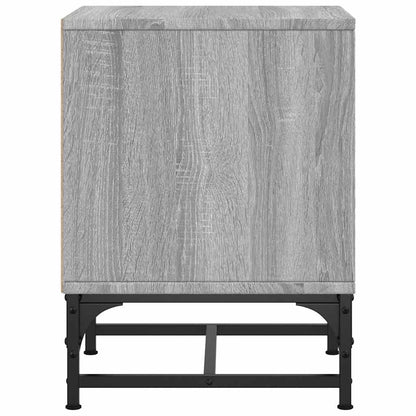 vidaXL Bedside Cabinet with Glass Door Grey Sonoma 35x37x50 cm
