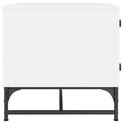 vidaXL Coffee Table with Glass Doors White 68,5x50x50 cm