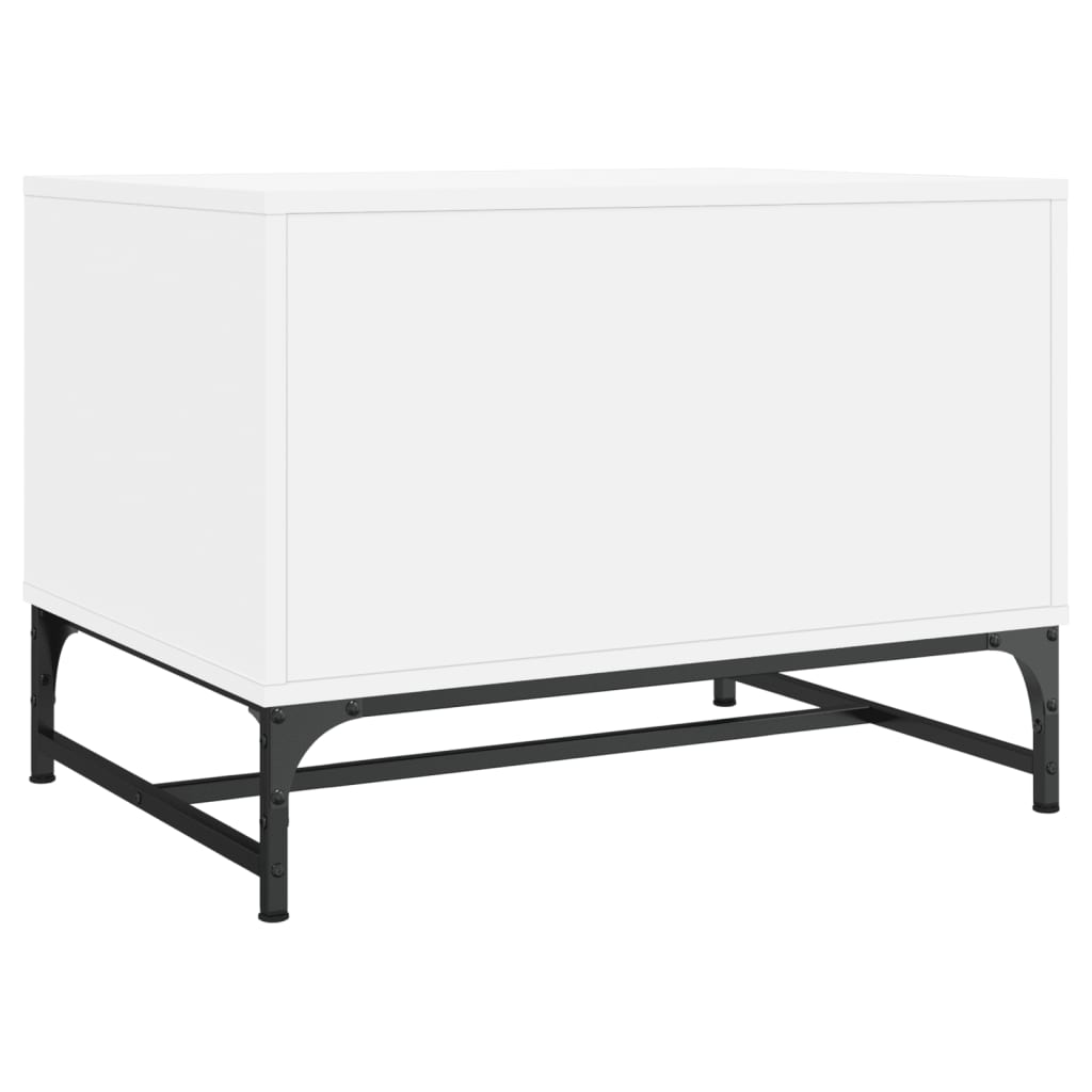 vidaXL Coffee Table with Glass Doors White 68,5x50x50 cm