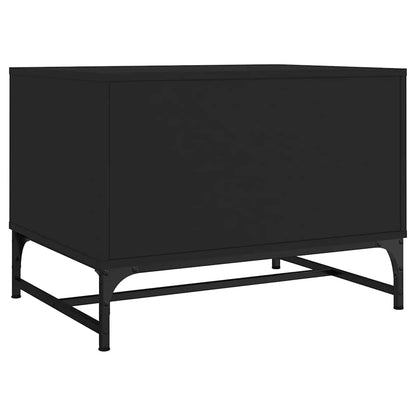 vidaXL Coffee Table with Glass Doors Black 68,5x50x50 cm