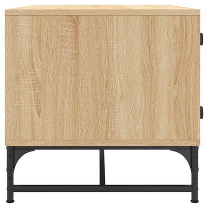 vidaXL Coffee Table with Glass Doors Sonoma Oak 68,5x50x50 cm