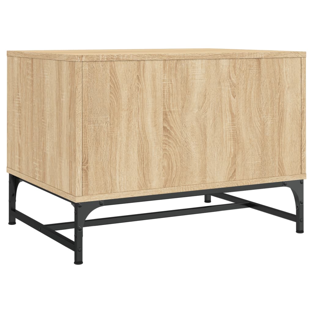 vidaXL Coffee Table with Glass Doors Sonoma Oak 68,5x50x50 cm