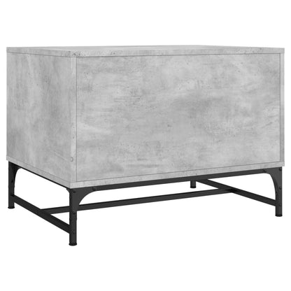 vidaXL Coffee Table with Glass Doors Concrete Grey 68,5x50x50 cm