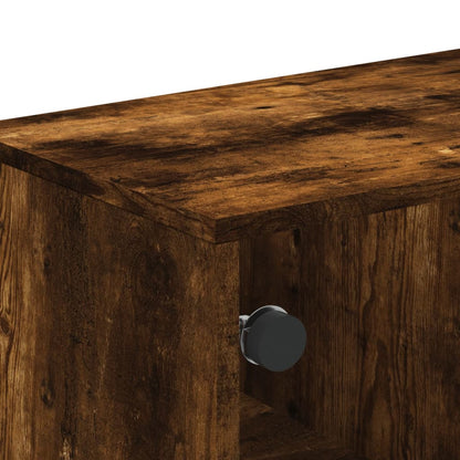 vidaXL Coffee Table with Glass Doors Smoked Oak 68,5x50x50 cm