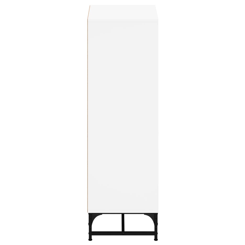 vidaXL Highboard with Glass Doors White 35x37x120 cm