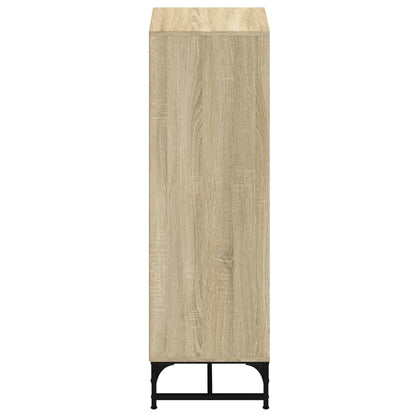 vidaXL Highboard with Glass Doors Sonoma Oak 35x37x120 cm