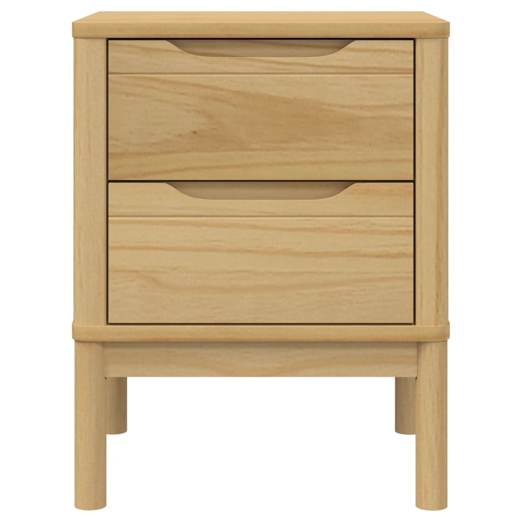 vidaXL Bedside Cabinet | Wax brown | Solid pine wood | Small | Bedside Cabinet