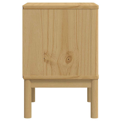 vidaXL Bedside Cabinet "FLORO" Wax Brown 45x39x57 cm Solid Wood Pine
