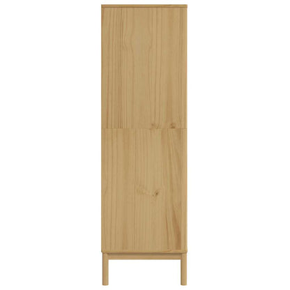 vidaXL Wardrobe "FLORO" Wax Brown 77x53x171 cm Solid Wood Pine