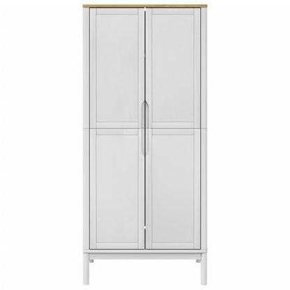 vidaXL Wardrobe FLORO White 77x53x171 cm Solid Wood Pine