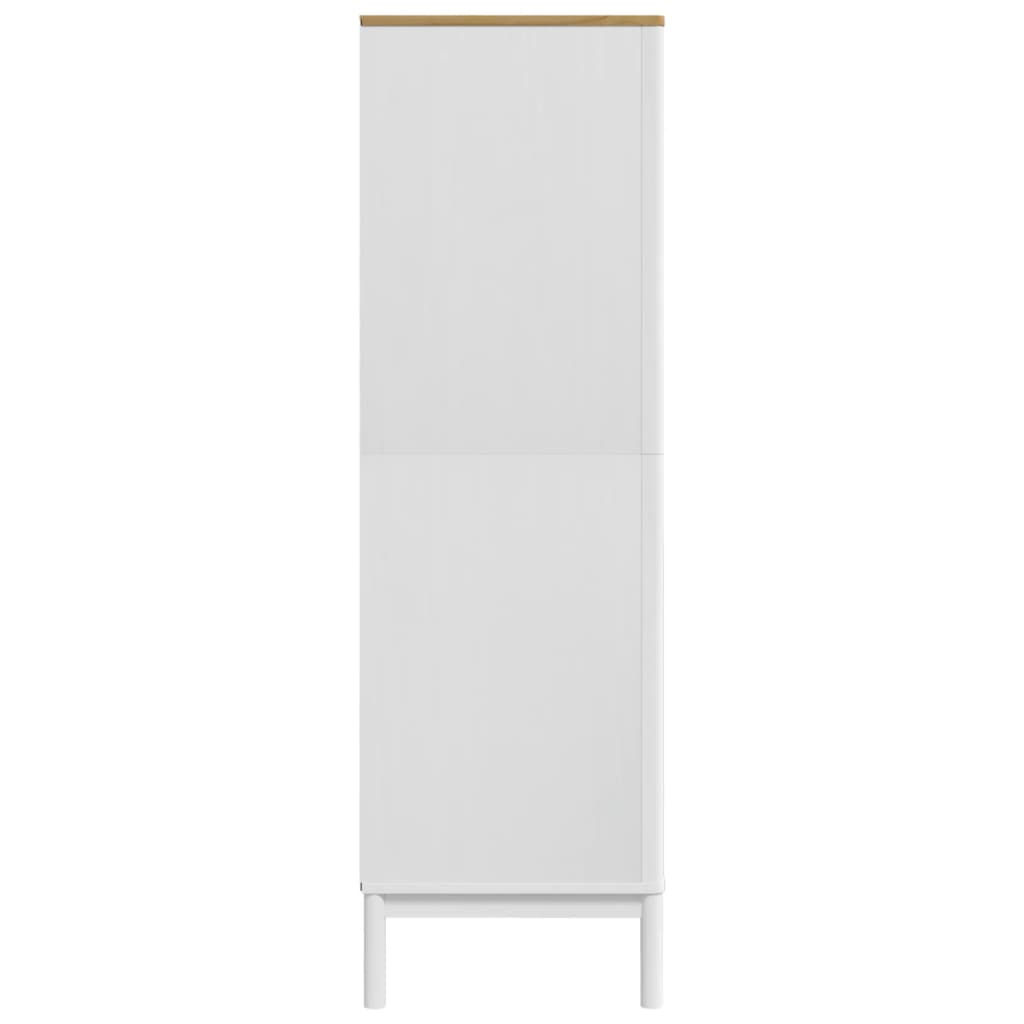 vidaXL Wardrobe FLORO White 77x53x171 cm Solid Wood Pine