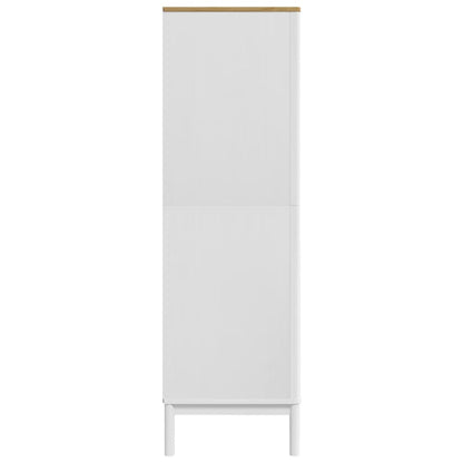 vidaXL Wardrobe FLORO White 77x53x171 cm Solid Wood Pine