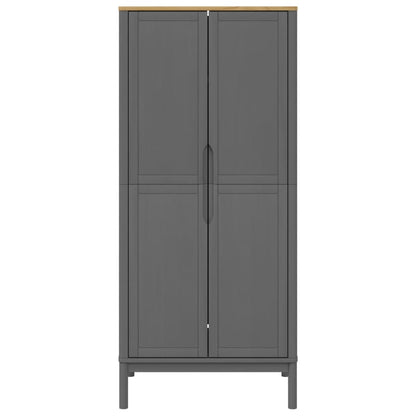 vidaXL Wardrobe FLORO Grey 77x53x171 cm Solid Wood Pine